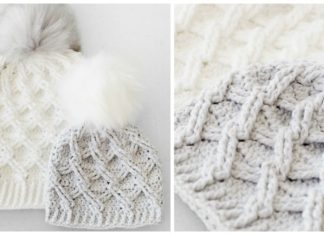 Camdyn Cable Hat Crochet Free Pattern - Adult Beanie #Hat; #Crochet; Free Patterns