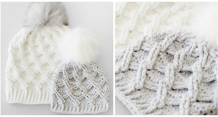 Camdyn Cable Hat Crochet Free Pattern - Adult Beanie #Hat; #Crochet; Free Patterns