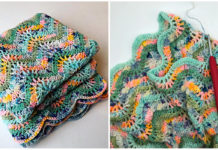 Feather & Fan Blanket Crochet Free Pattern Feather & Fan Blanket Crochet Free Pattern - #Crochet; Ripple #Blanket; Free Crochet Pattern