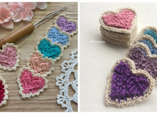 Valentine Love Heart Motif Crochet Free Pattern - #Heart; Motif Free #Crochet; Patterns