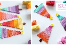 Ice Pop Christmas Trees Crochet Free Pattern - Christmas Tree Motif Free #Crochet; Patterns