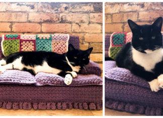 Kitty Couch Crochet Free Pattern [Video] - #Pet; Bed Free #Crochet; Patterns