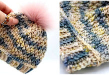 Newborn Pom Beanie Hat Crochet Free Pattern - Baby #Beanie; Hat Free #Crochet; Patterns
