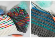 Prismatic Beanie Hat Crochet Free Pattern - Adult Beanie #Hat; #Crochet; Free Patterns