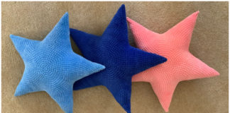 Star Pillow Crochet Free Patterns -Fun #Crochet Kids #Pillows Free Patterns