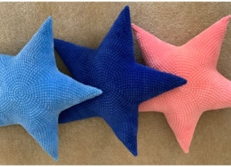 Star Pillow Crochet Free Patterns -Fun #Crochet Kids #Pillows Free Patterns