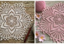 Starlight Refraction Doily Crochet Free Pattern - Decorative #Doily; Free #Crochet; Patterns
