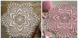 Starlight Refraction Doily Crochet Free Pattern - Decorative #Doily; Free #Crochet; Patterns