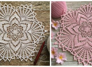 Starlight Refraction Doily Crochet Free Pattern - Decorative #Doily; Free #Crochet; Patterns