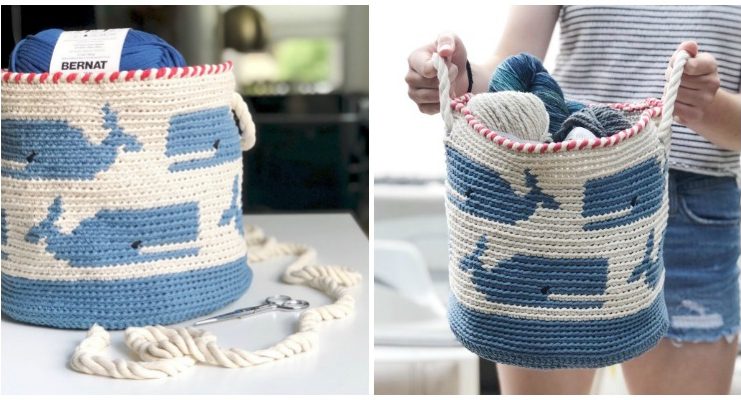 Tapestry Whale Basket Crochet Free Pattern Tapestry Whale Basket Crochet Free Pattern - Storage #Basket; Free #Crochet; Patterns