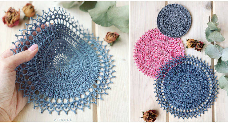 Tesla Doily Crochet Free Pattern - Decorative #Doily; Free #Crochet; Patterns