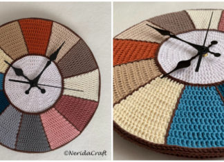 Wall Clock Crochet Free Pattern - Wall Home Decoration Free #Crochet Patterns