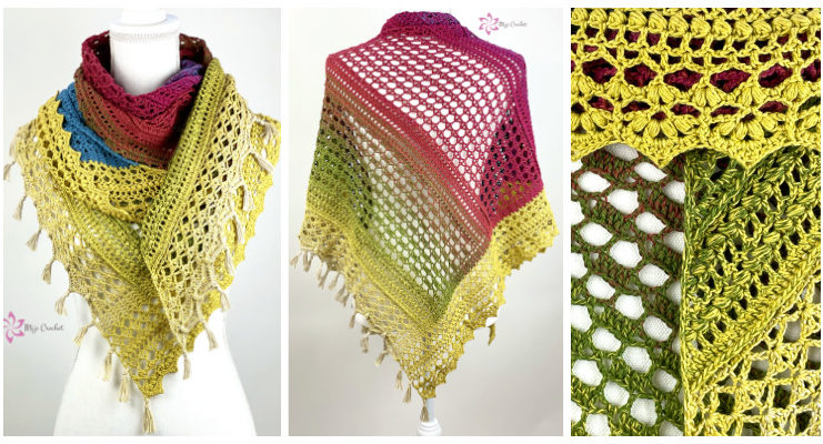 Dreamy Lattice Shawl CAL Crochet Pattern- Trendy Women #Shawl; #Crochet; Patterns