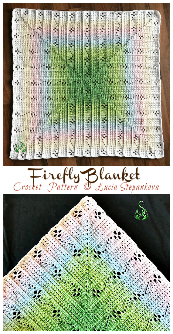 Firefly Blanket Crochet Pattern - #Granny; Square #Blanket; #Crochet; Patterns