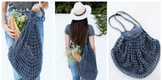 French Market Bag Crochet Free Pattern -#Crochet; Market Grocery #Bag;Free Patterns