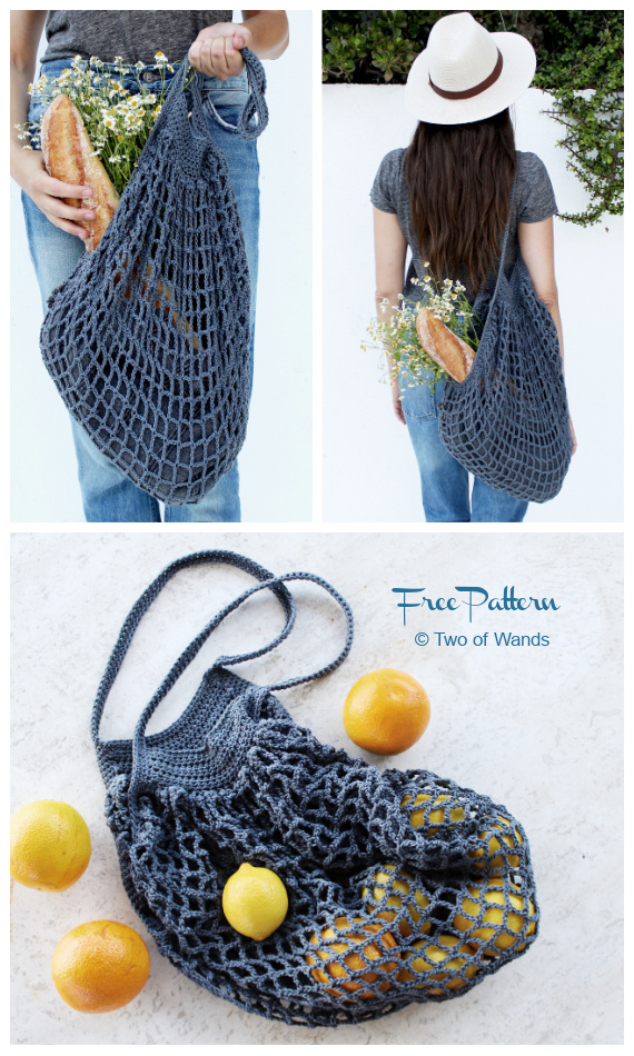 French Market Bag Crochet Free Pattern -#Crochet; Market Grocery #Bag;Free Patterns