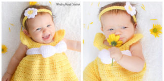 Simply Spring Baby Dress Crochet Free Pattern - Girl #Dress Free #Crochet Patterns