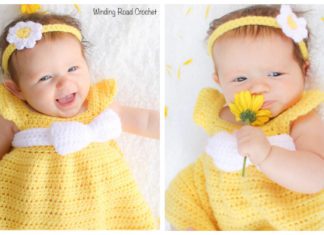 Simply Spring Baby Dress Crochet Free Pattern - Girl #Dress Free #Crochet Patterns