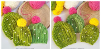 Cactus Beanie Hat Crochet Free Patterns - Kids #Beanie; Hat Free #Crochet; Patterns