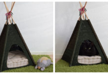Cat Tent Bed Crochet Free Pattern - #Pet; Bed Free #Crochet; Patterns