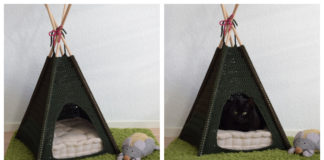 Cat Tent Bed Crochet Free Pattern - #Pet; Bed Free #Crochet; Patterns