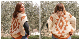 Gea Jacket Crochet Free Pattern [Video] - Women Sweater #Shrug; Free #Crochet; Patterns