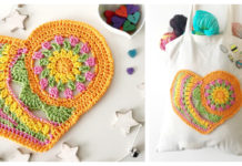 Love Yourself Heart Mandala Crochet Pattern - #Heart; Motif Free #Crochet; Patterns