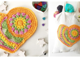 Love Yourself Heart Mandala Crochet Pattern - #Heart; Motif Free #Crochet; Patterns