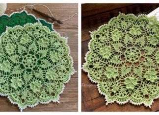 Shamrock Soiree Doily Crochet Free Pattern- Decorative #Doily; Free #Crochet; Patterns