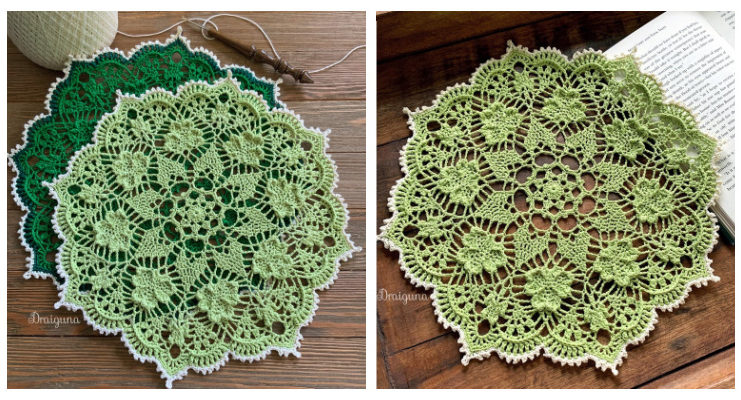 Shamrock Soiree Doily Crochet Free Pattern- Decorative #Doily; Free #Crochet; Patterns