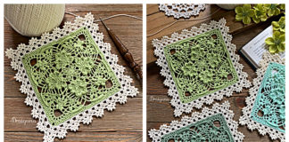 Shamrock Square Doily Crochet Free Pattern- Decorative #Doily; Free #Crochet; Patterns