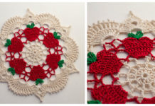 Apple Doily Crochet Free Pattern - Decorative #Doily; Free #Crochet; Patterns