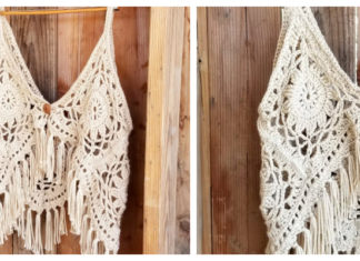 Boho Tank Top Crochet Free Pattern - Women Summer #Top Free #Crochet; Patterns