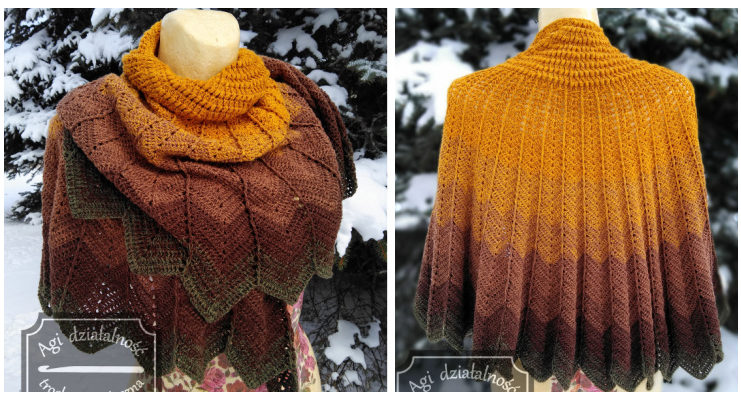 Circle Sunflower Shawl Crochet Free Pattern - Trendy Women #Shawl; Free #Crochet; Patterns