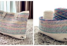 Cotton Candy Tote Bag Crochet Free Pattern - Tote #Bag; Free #Crochet; Patterns