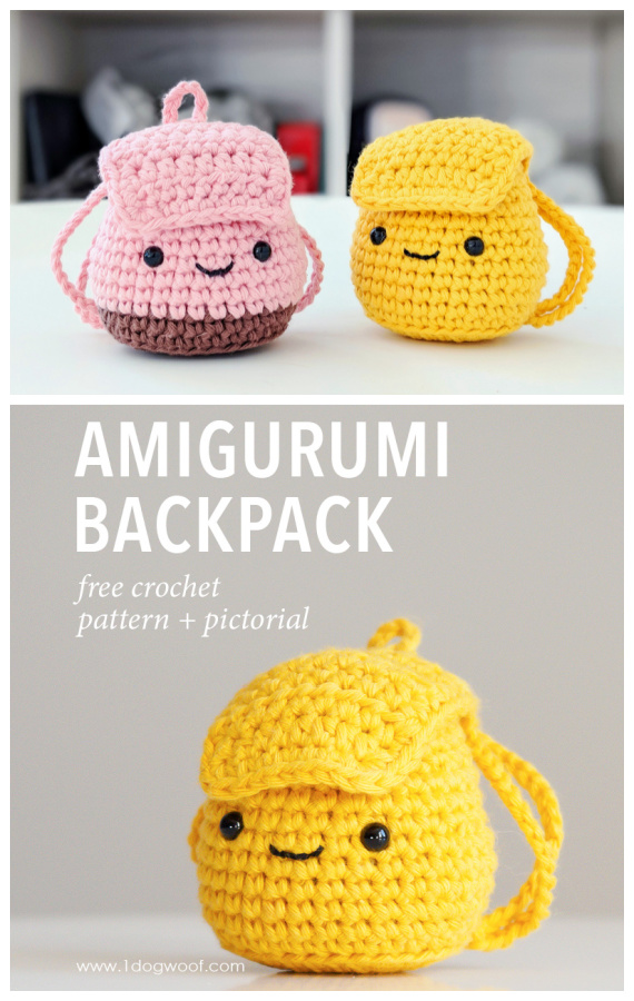 Amigurumi Backpack Crochet Free Pattern - #Amigurumi Mini Toys Free #Crochet Patterns