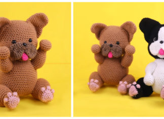 Amigurumi Bulldog Crochet Free Pattern - Crochet Dog #Amigurumi; Free Patterns