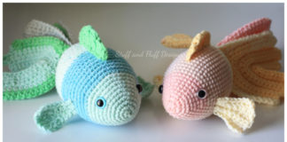 Amigurumi Finn the Fish Crochet Free Pattern - Crochet #SeaLife; Toys #Amigurumi; Free Patterns