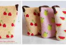 Tapestry Fruit Bag Crochet Free Pattern - Tote #Bag; Free #Crochet; Patterns