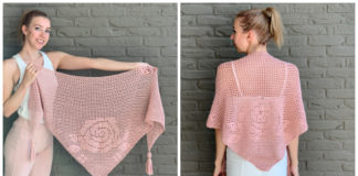 Bella Rosa Shawl Crochet Free Pattern [Video] - Trendy Women #Shawl; #Crochet; Patterns