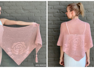 Bella Rosa Shawl Crochet Free Pattern [Video] - Trendy Women #Shawl; #Crochet; Patterns