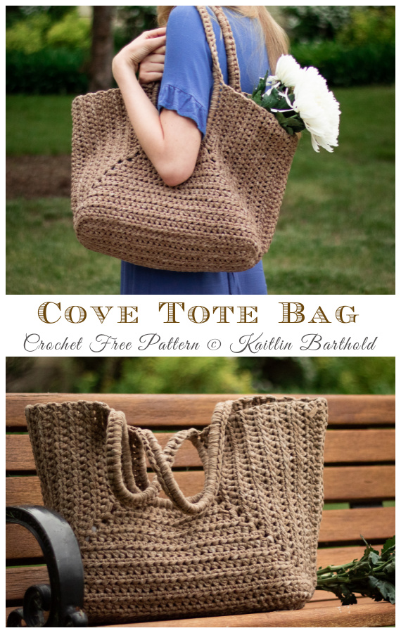 Cove Tote Bag Crochet Free Pattern - Tote #Bag; Free #Crochet; Patterns