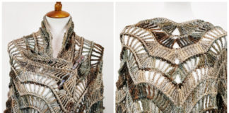 Lacy Shawl Crochet Free Pattern - Trendy Women #Shawl; #Crochet; Patterns