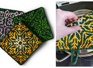 Mosaic Potholder Crochet Free Pattern