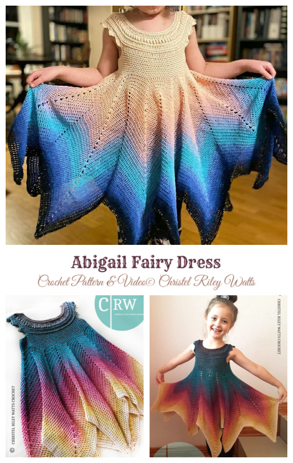 Abigail Fairy Dress Crochet Pattern [Video] - Girl #Dress Free #Crochet Patterns