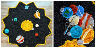 Space the Rippled Frontier Blanket Crochet Free Pattern - #Crochet; Ripple #Blanket; Free Crochet Pattern