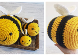 Amigurumi Tik Tok Bee Crochet Free Pattern - Crochet Bee; #Amigurumi; Free Patterns