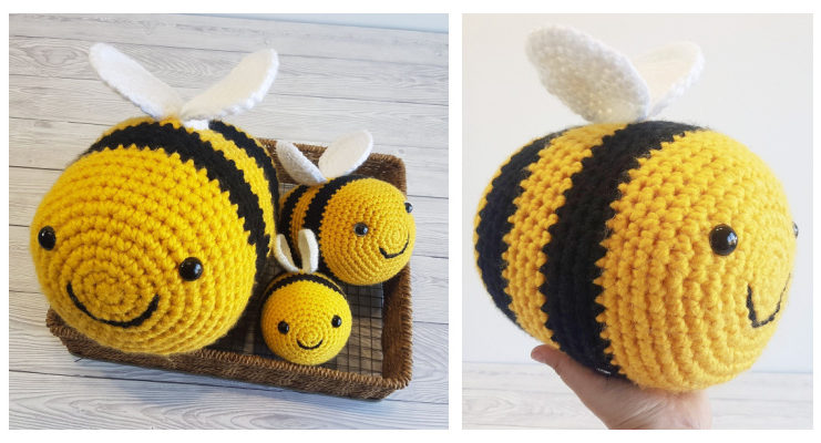 Amigurumi Tik Tok Bee Crochet Free Pattern - Crochet Bee; #Amigurumi; Free Patterns