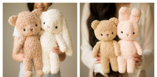 Fleece Teddy and Bunny Crochet Free Patterns- #Amigurumi; Bunny Free Crochet Patterns