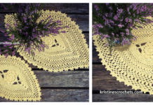 Oval Flower Doily Table Runner Crochet Free Pattern -Table Runner Free #Crochet; Pattern